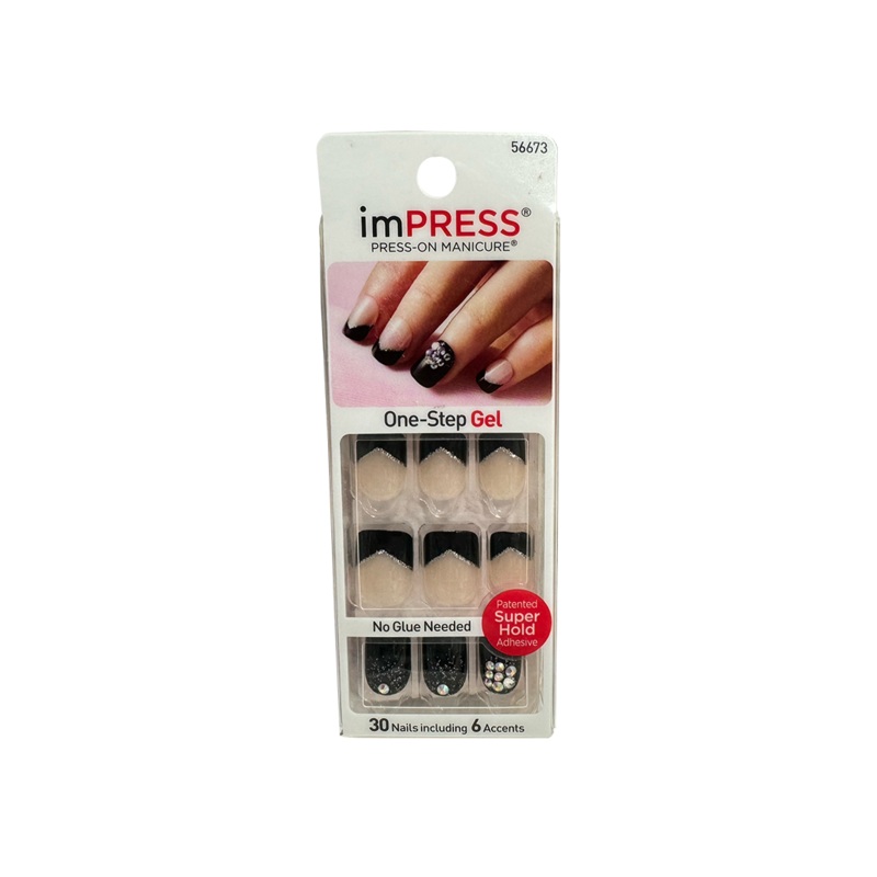 Kiss Impress 30 Nails 56673 Black Tip
