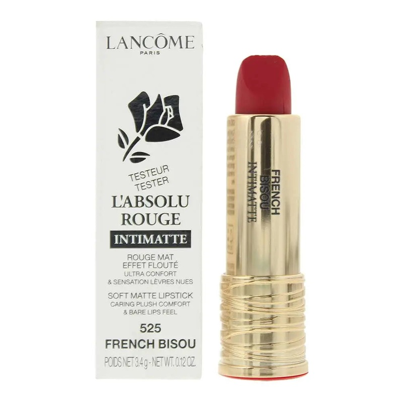 Lancme L’Absolu Rouge Intimatte Tester 525 French Bisou Lipstick 3.4g