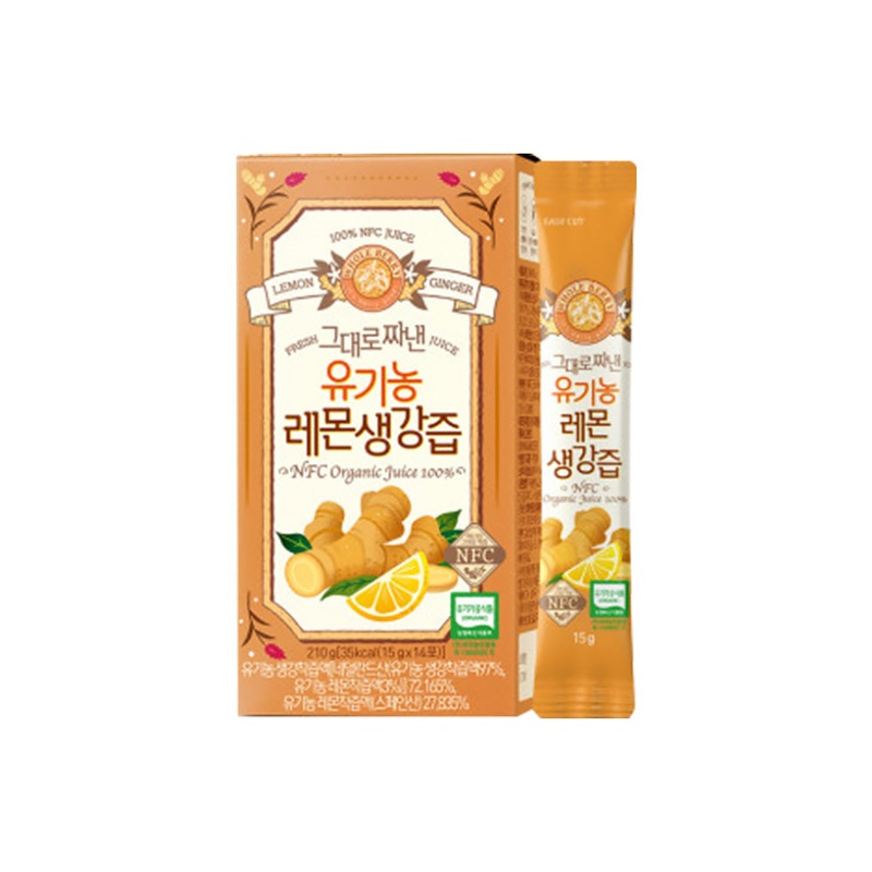 Wholeberry One Day One Lemon Ginger NFC Organic Lemon 100% 2Box (15g x 28ea)