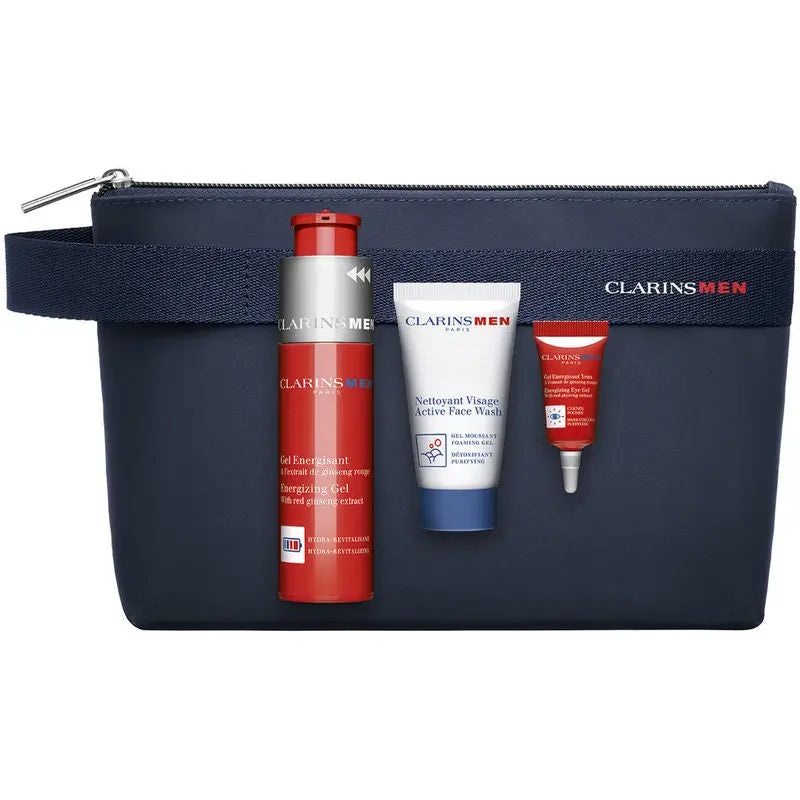 Clarins Men Energizing Gift Set Gel 50ml + Eye Gel 3ml + Face Wash 30ml