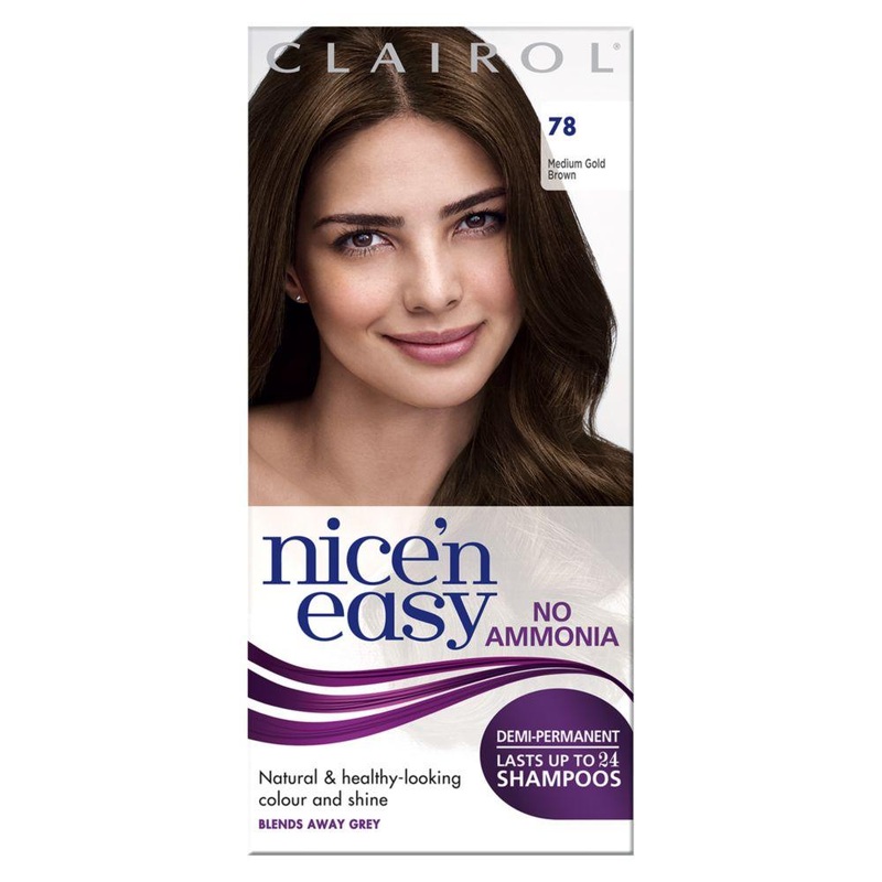 Nice N Easy No Ammonia Semi-Permanent Hair Dye 78 Medium Golden Brown