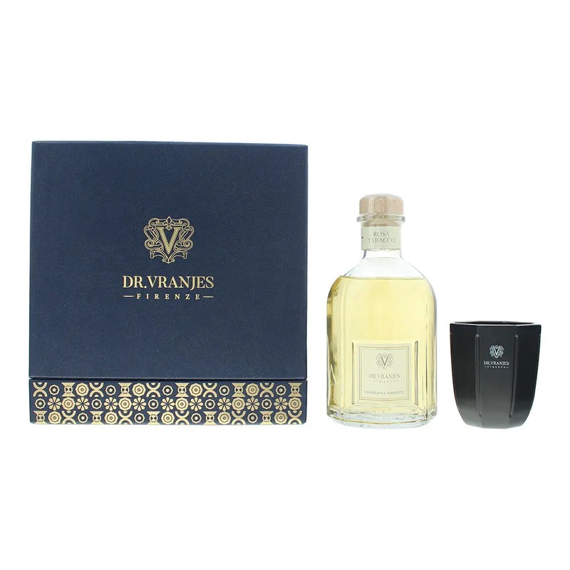 Dr. Vranjes Firenze Rosa Tabacco 2 Piece Gift Set: Diffuser 250ml – Candle 80ml