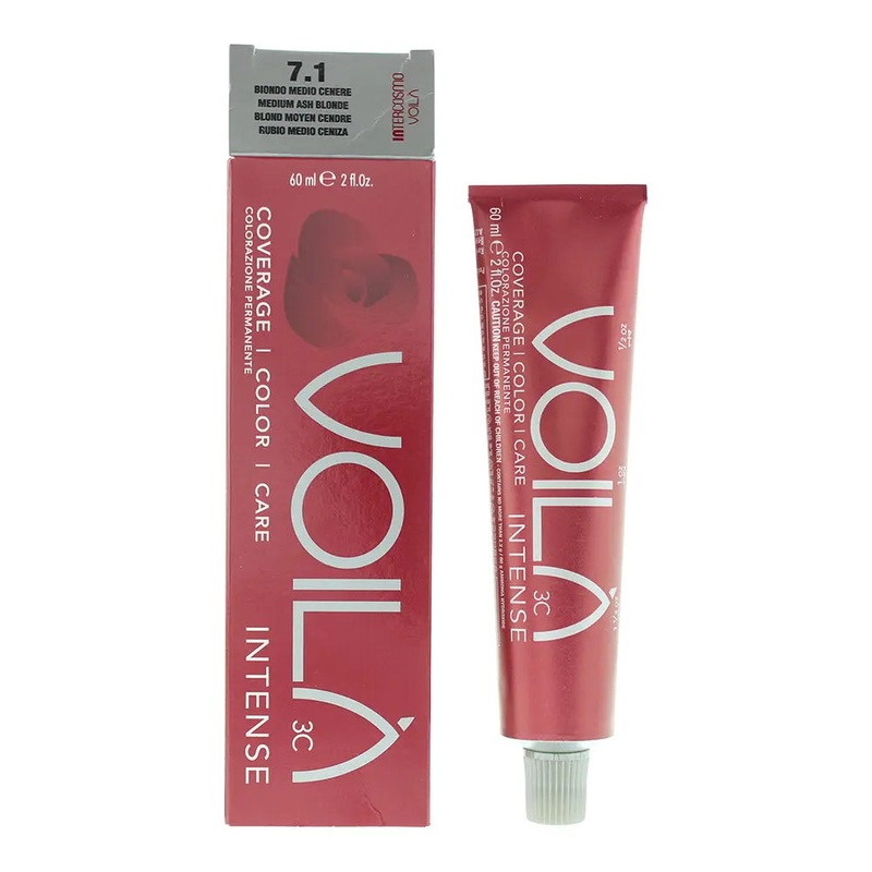 Intercosmo Voil 3C Intense 7.1 Medium Ash Blonde Hair Colour 60ml