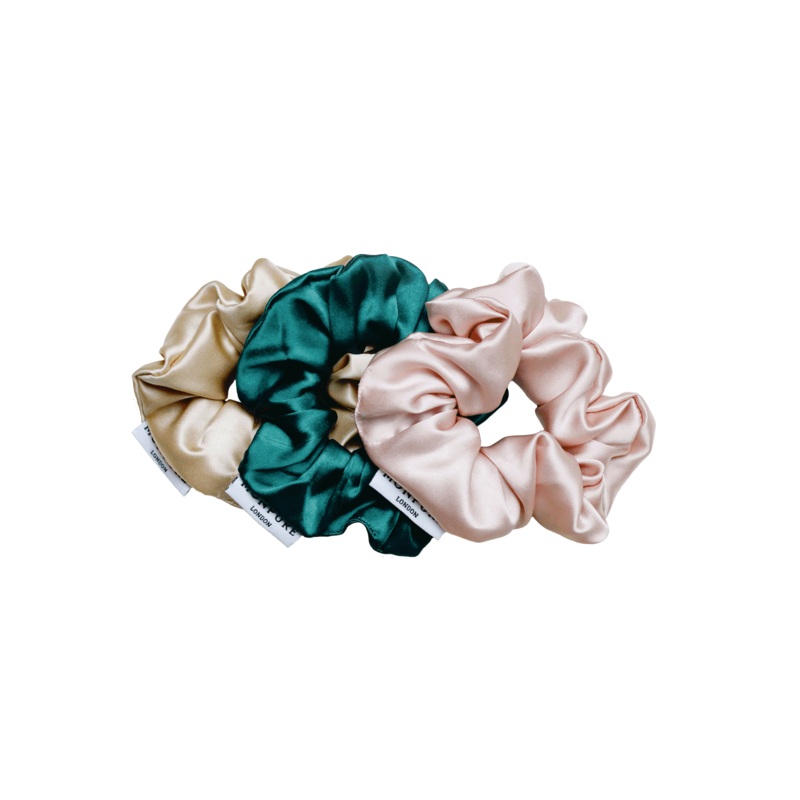 Style and Protect Silk Scrunchie Trio multicolour