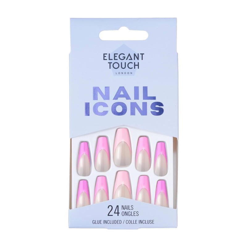 Elegant Touch False Nails Nail Icons Squareletto Cherry Baby