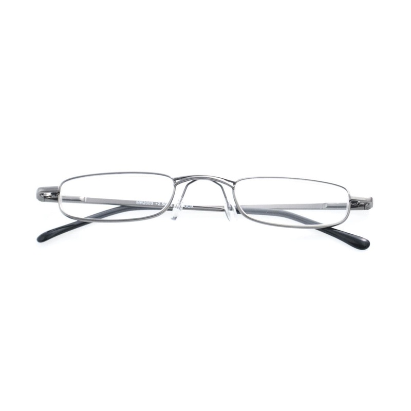 Slim Reading Glasses Gun Grey +3.50