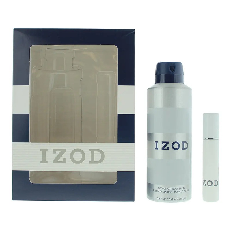Izod White 2 Piece Gift Set: Eau de Toilette 15ml – Body Spray 200ml