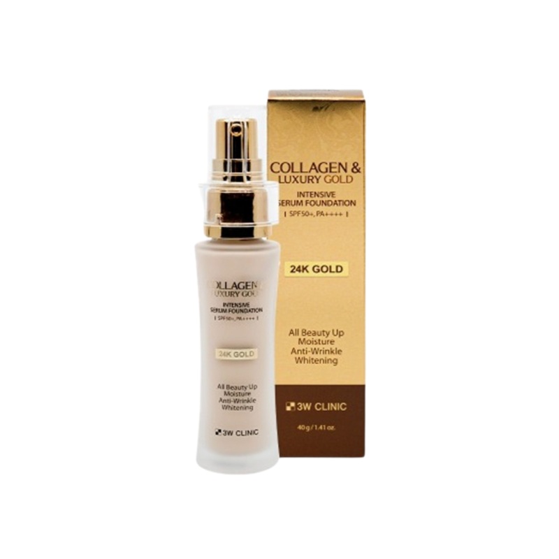 3W CLINIC Collagen & Luxury Gold Intensive Serum Foundation SPF50+ PA++++ 40g