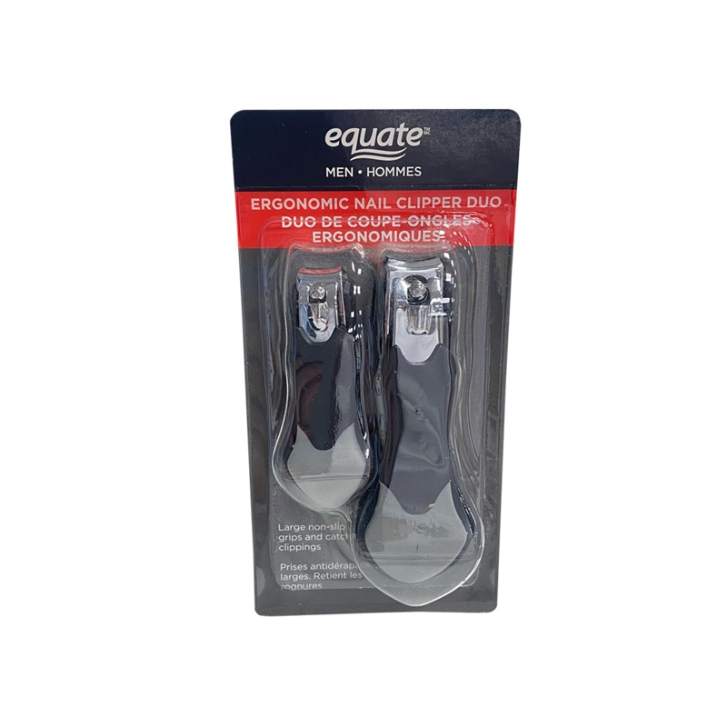 Equate Men Ergonomic Nail & Toenail Clipper Duo
