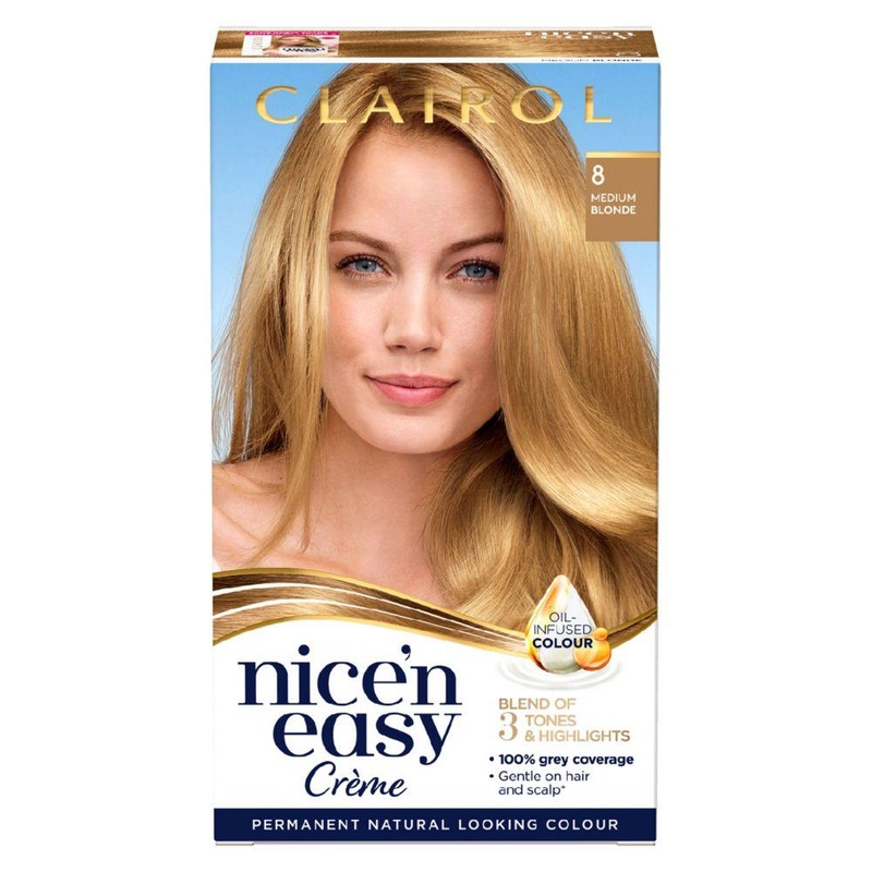 Nice N Easy Permanent Hair Dye 8 Medium Blonde 177Ml