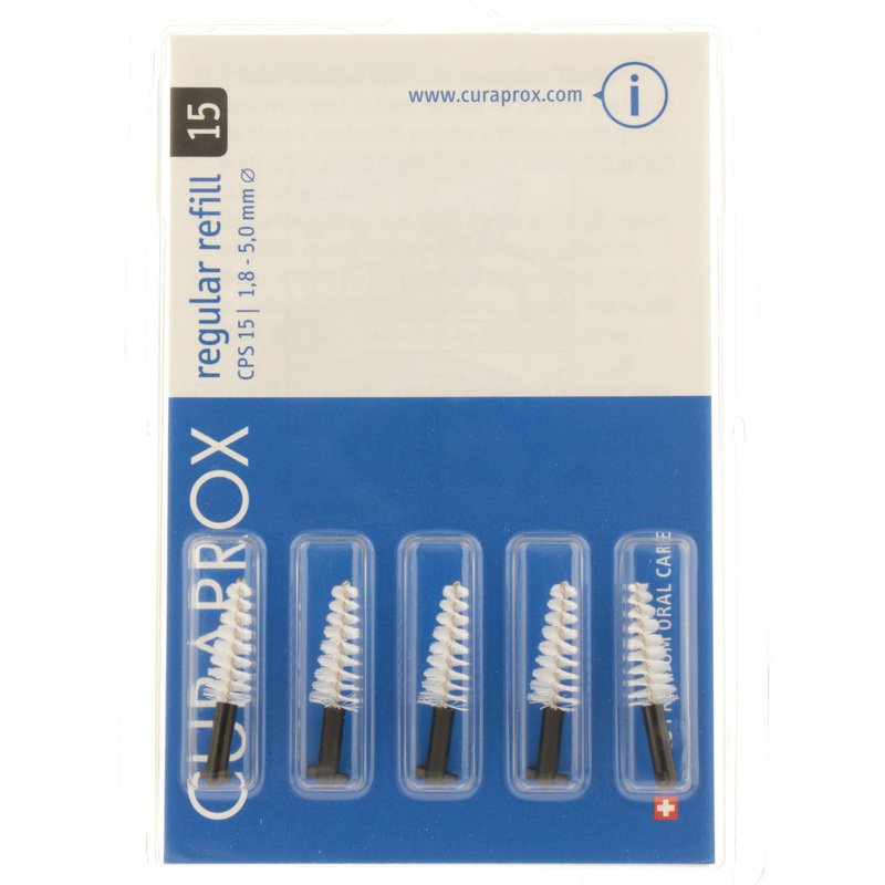 CPS 15 Interdental Tip Refills 1.8 – 5.0mm Black 5 items