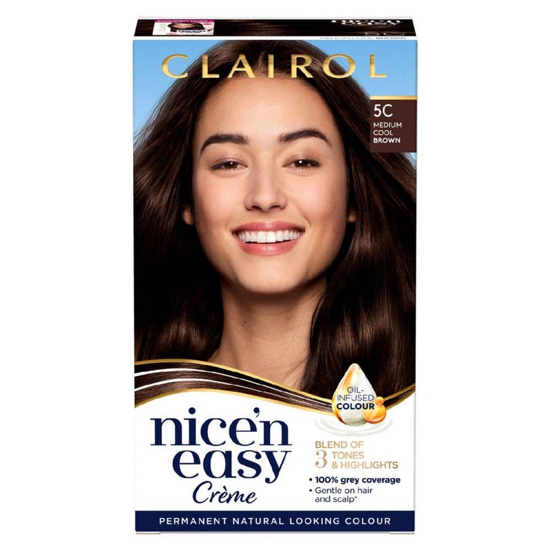 Nice N Easy Permanent Hair Dye 5C Medium Cool Brown 177Ml