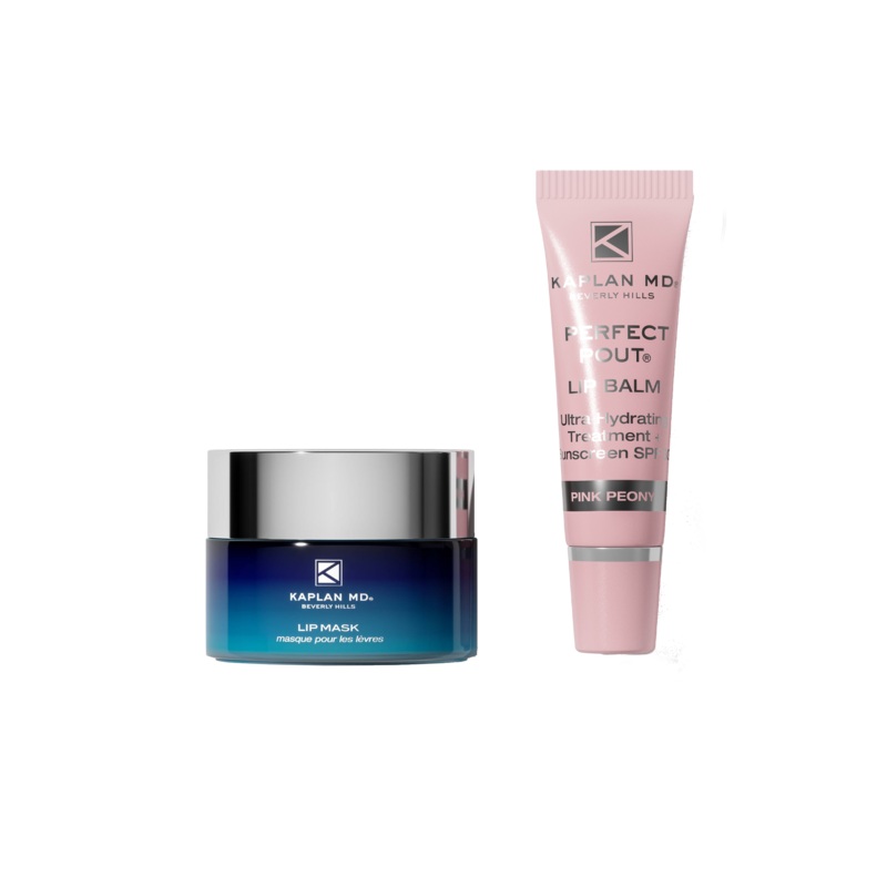 Perfect Pout Lip Mask + Lip Balm Duo – Pink Peony 1 kit