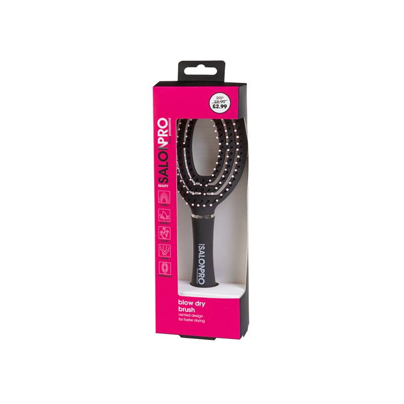 SalonPro Black Blow Dry Brush BEAU344