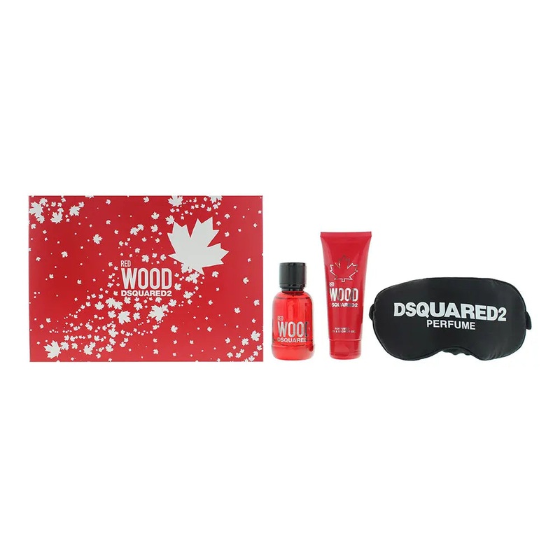Dsquared2 Red Wood 3 Piece Gift Set: Eau de Toilette 50ml – Shower Gel 50ml – Ni