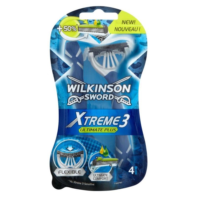 Xtreme 3 Ultimate Plus Men’S Disposable Razors X4