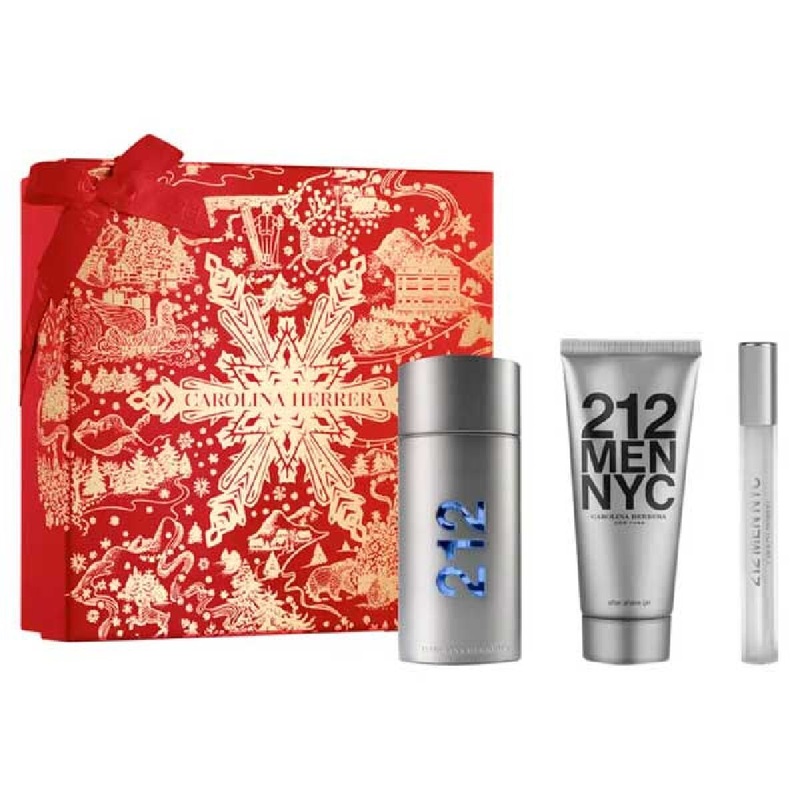 Men’s Perfume Set Carolina Herrera 212 Men EDT 100 ml