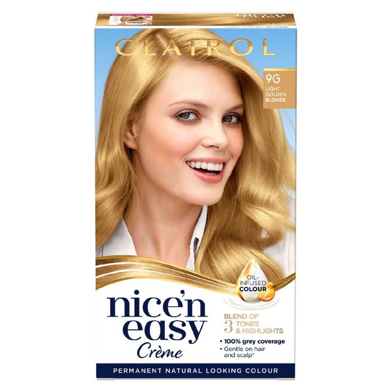 Nice N Easy Permanent Hair Dye Light Golden Blonde 9G 177Ml