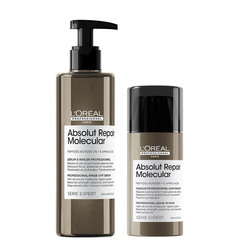 L’Oral Professionnel Absolut Repair Molecular Rinse Off Serum Treatment Conditioner 250ml & Leave in Mask 100ml