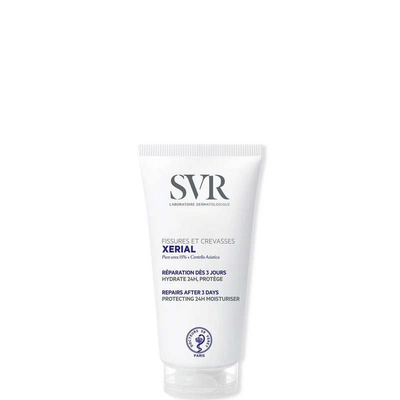 SVR XERIAL Cracked Hand & Foot Cream for Split Heels and Damaged, Sore, Hard-Working Feet, 50ml