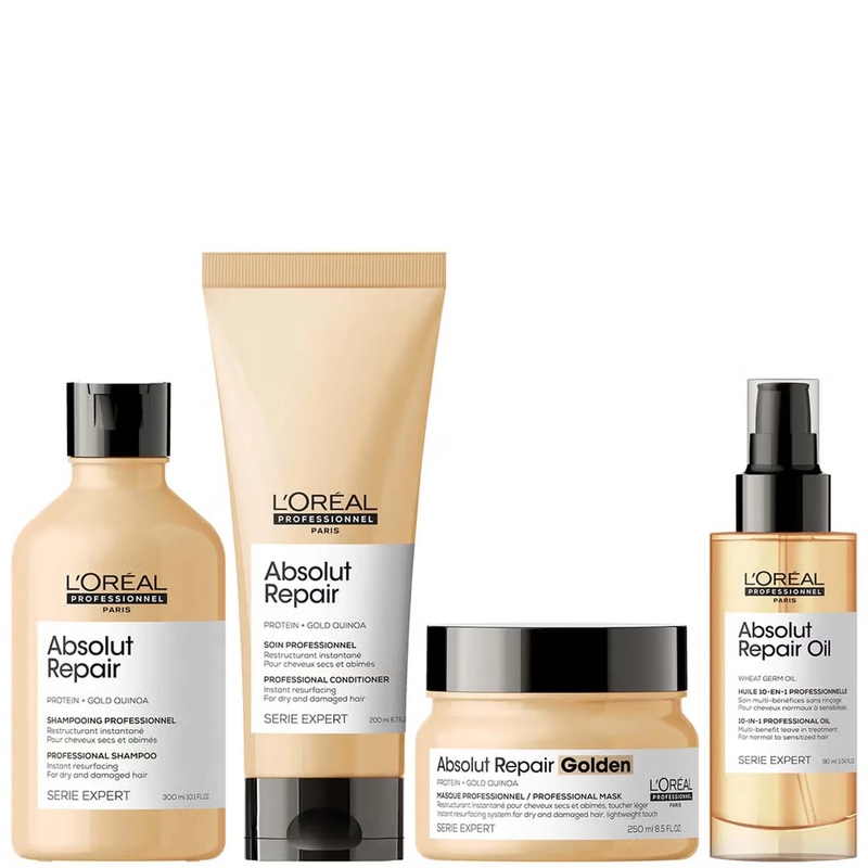 L’Oreal Professionnel Absolut Repair Shampoo, Conditioner, Hair Mask & Hair Oil for Dry Hair