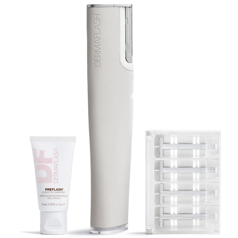DERMAFLASH Luxe+ Advanced Sonic Dermaplaning and Peach Fuzz Removal – Stone