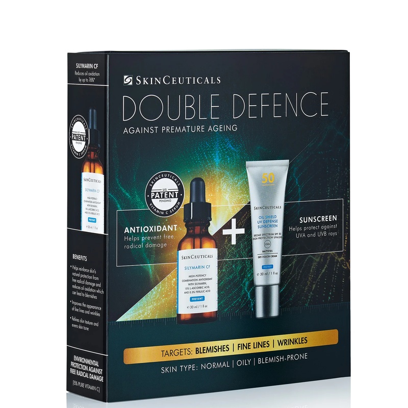 SkinCeuticals Double Defence Silymarin CF Kit for Oily/Blemish-Prone Skin (Worth 214.00)