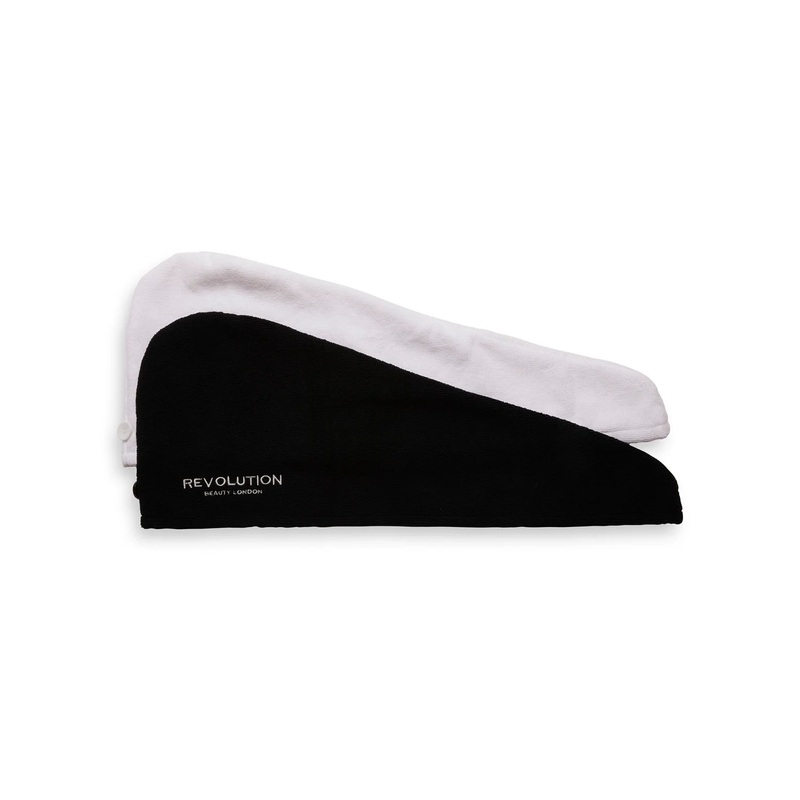 Revolution Haircare Hair2pk Microfibre Hair Wrap Black/White