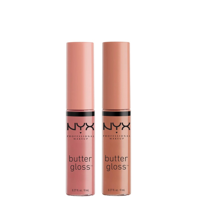 NYX Professional Makeup Butter Gloss Lip Gloss Duo – Madeleine and Tiramisu